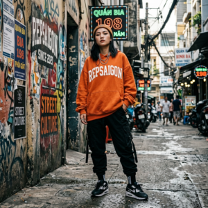 Áo Hoodie Zip Unisex Oversize Nỉ Bông Repsaigon